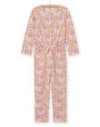 Girl's fancy print pajama suit MEFACOMBZEB / 21WH1181D4FD322