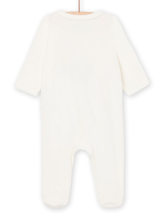 Long sleeve romper with animal embroidery POU1GRE1 / 22WF0583GRE001