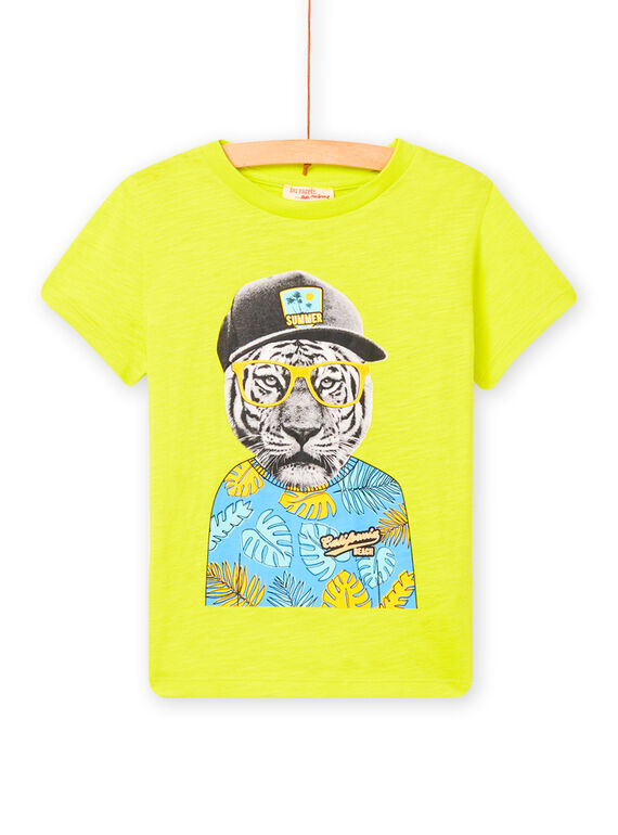 Child boy yellow tiger t-shirt NOJOTI3 / 22S90271TMC117