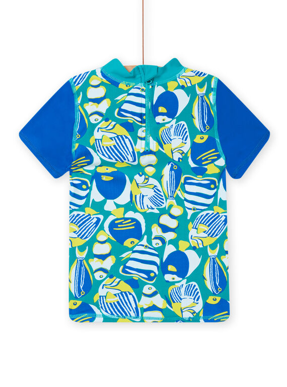 Child boy blue anti-UV T-shirt NYOMERUVTIPOI / 22SI02L1TUVC242