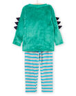 Pajama T-shirt and velvet pants with dragon animation PEGOPYJDRA / 22WH1239PYJ600