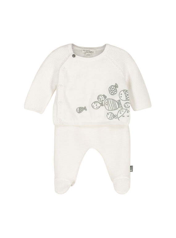 Unisex babies' trousers and cardigan set FOU1ENS4 / 19SF7711ENS000