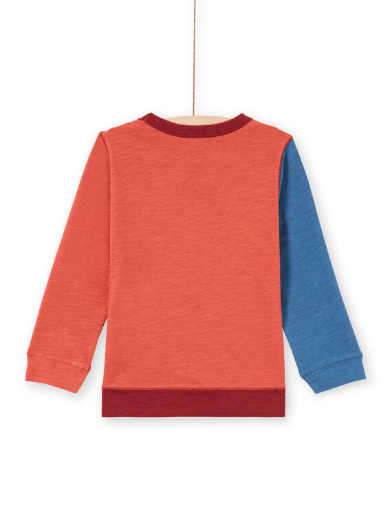 Boy's red and navy T-shirt MOPATEE3 / 21W902H1TML719
