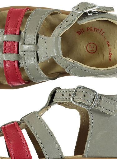 Baby boys' smart leather sandals. FBGSANDBI3 / 19SK38D2D0E940