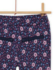 Child girl blue floral print pants MAPLAPANT1 / 21W901O1PANC202