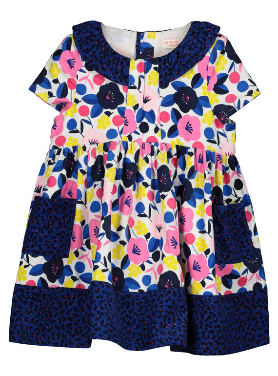 Baby girls' mixed floral print dress GIBLEROB / 19WG0991ROB000