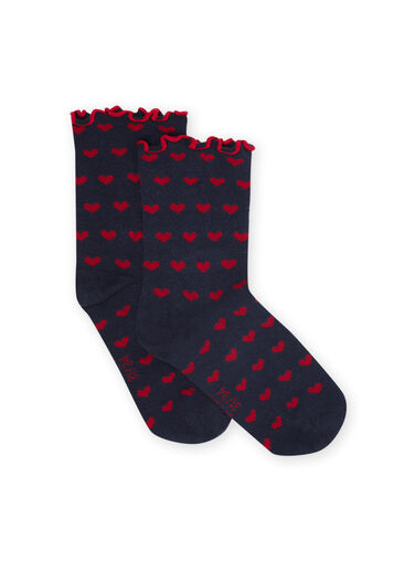 Child girl midnight blue socks NYAJOSCHO3A / 22SI0164SOQC205