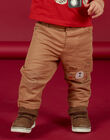 Baby boy brown teddy bear pants MUFUNPAN2 / 21WG10M2PANI820