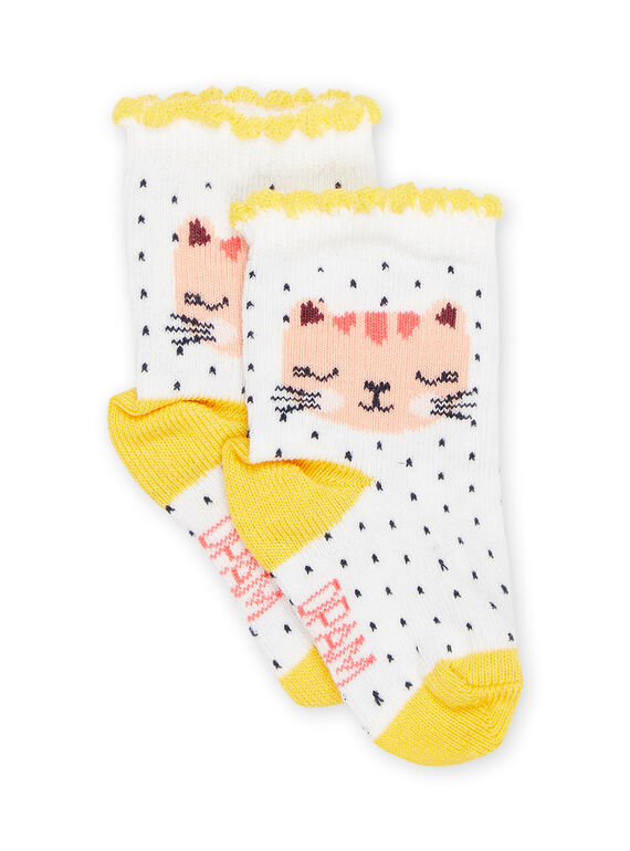 Socks with polka dots and cat print PYICISOQ / 22WI09M1SOQ001