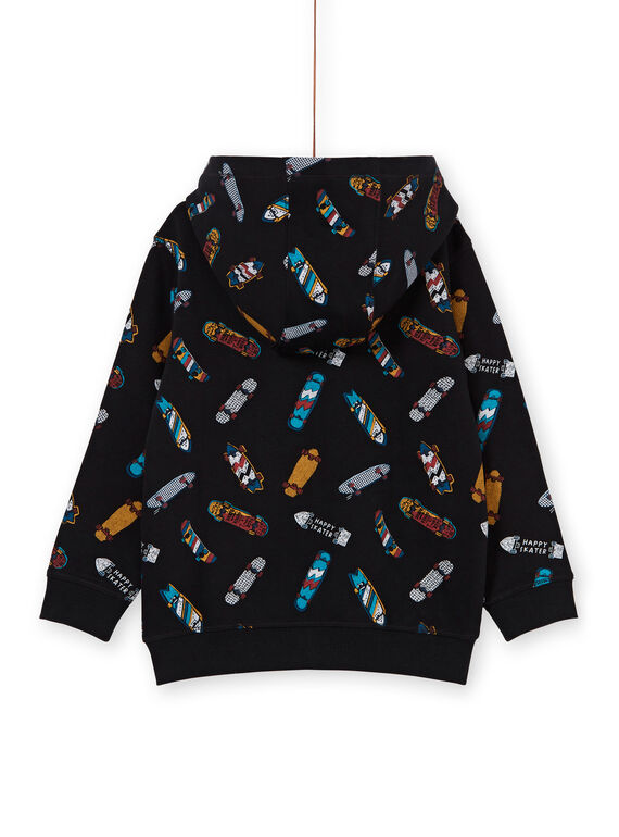 Black skateboard printed hoodie - Child boy LOPOEGIL / 21S902Y1GIL090