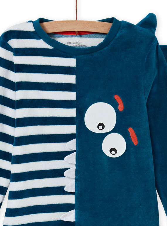 Blue phosphorescent pyjama set with crocodile pattern for boys MEGOPYJVER / 21WH1231PYJC225