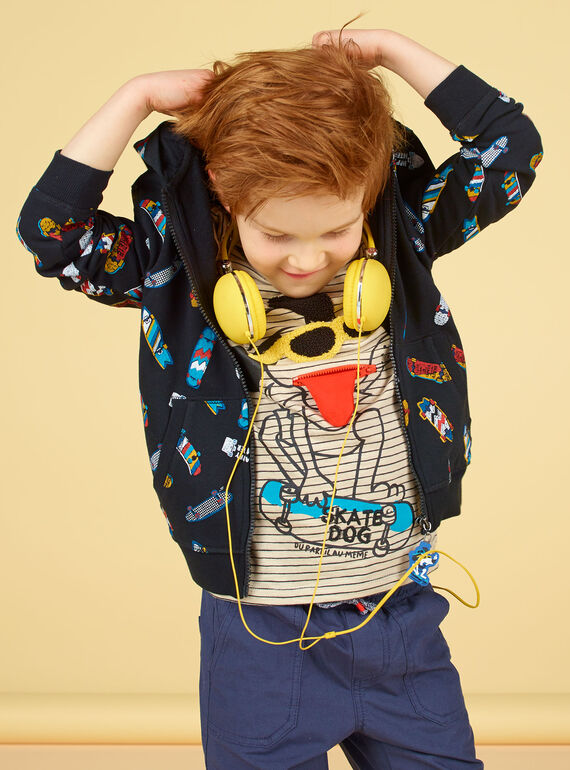 Black skateboard printed hoodie - Child boy LOPOEGIL / 21S902Y1GIL090