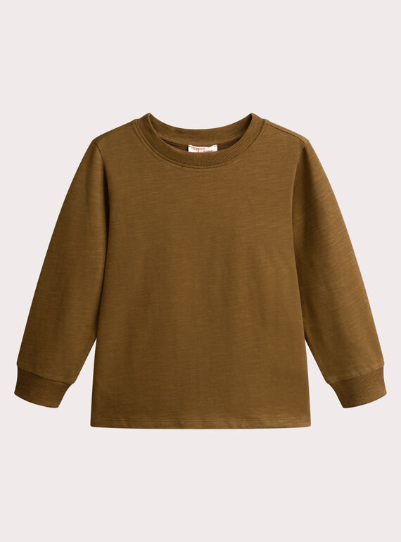  Khaki T-shirt for boys  VOJOTIRIB3 / 24W902I8TMLI814