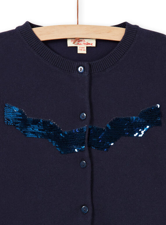 Navy blue vest with reversible sequins LAJOCAR1 / 21S90142D3C070