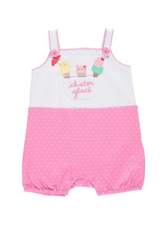 Baby girls' short sleepsuit CEFIGREGLA / 18SH1367GRE000