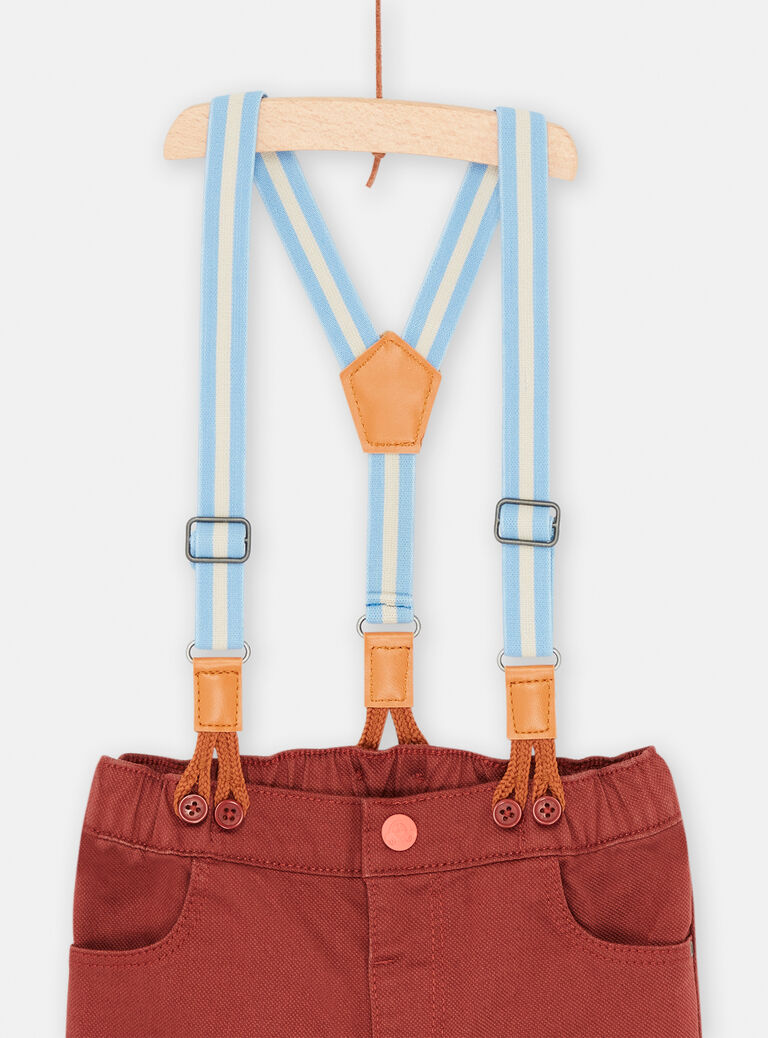 Baby boy tan pants with straps SUFORPAN1 / 23WG10K1PAN812