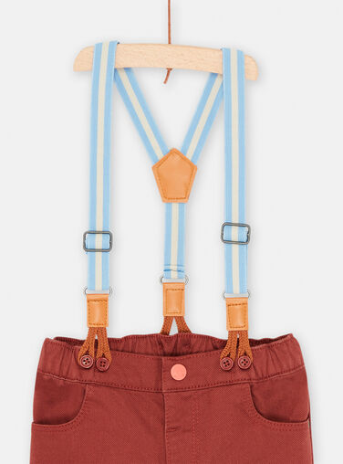 Baby boy tan pants with straps SUFORPAN1 / 23WG10K1PAN812