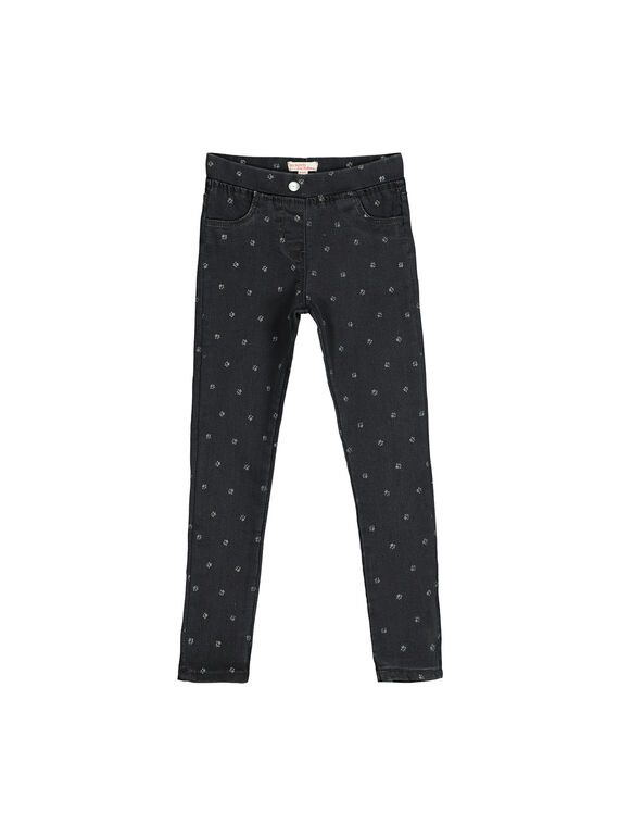 Girls' fancy jeggings FAJOJEG1 / 19S901Y1D2BK003