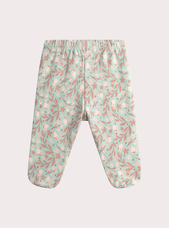 Baby girls' pink pyjamas WEFIPYJOIS / 25SH1391PYJD303