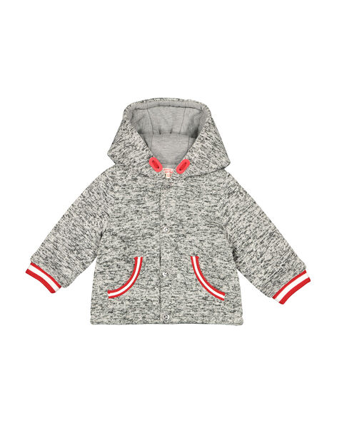 Baby boys' zipped hooded jacket FUGROVES2 / 19SG10X2VES099