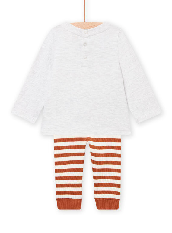 baby boy grey t-shirt and leggings set MUSAUENS / 21WG10P1ENSJ920