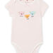 Baby girl's ecru and pink bodysuit