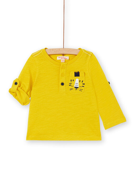 Baby boy yellow t-shirt LUJOTUN3 / 21SG1036TML106