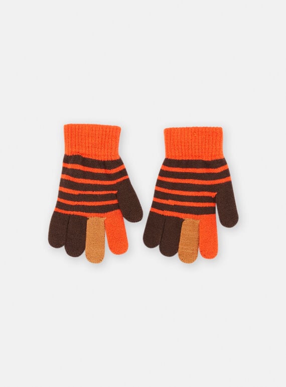 Boy's ebony knit gloves SYOGROGAN4 / 23WI02O1GANI808