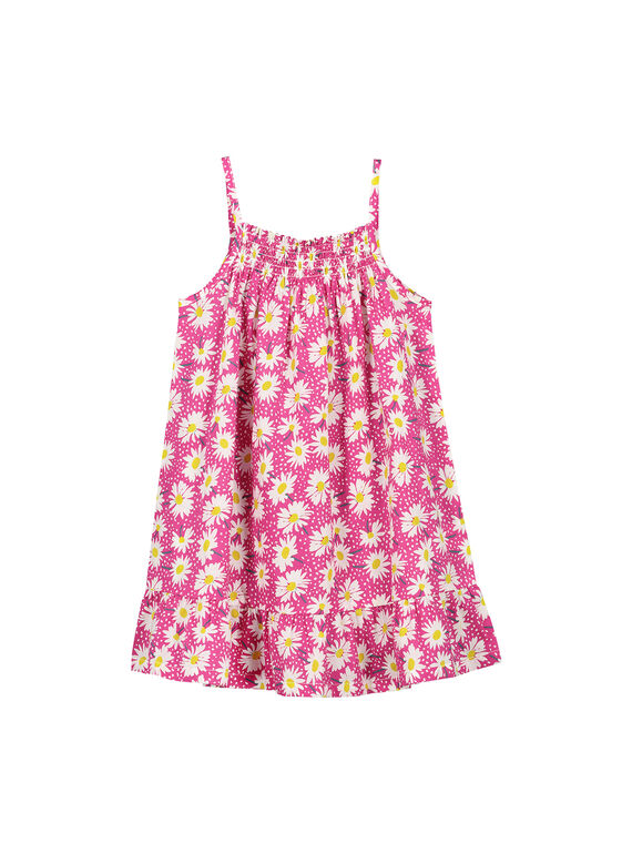 Girls' cotton floral summer dress FAJOROB9 / 19S901G1ROB712