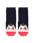 Girl's midnight blue socks with cat-licorn design MYAMIXCHO / 21WI01J1SOQC205