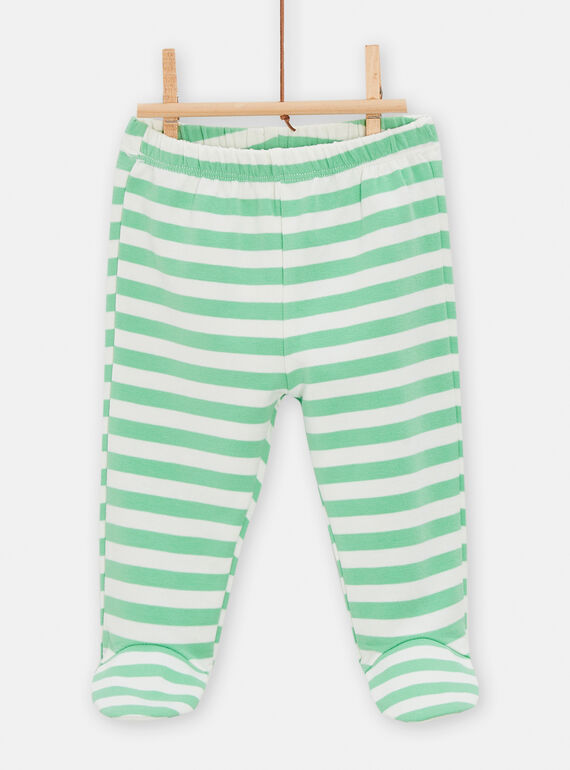 Green animated dinosaur pyjama for baby boy TEGAPYJDIN / 24SH1441PYJ632