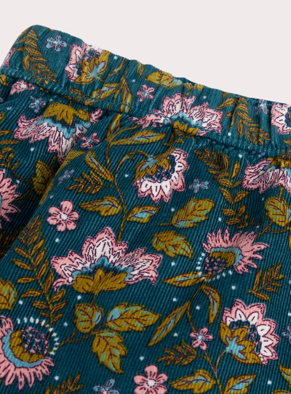 Reversible velvet pants for baby girl  VIKLIPAN1 / 24WG0942PANC217