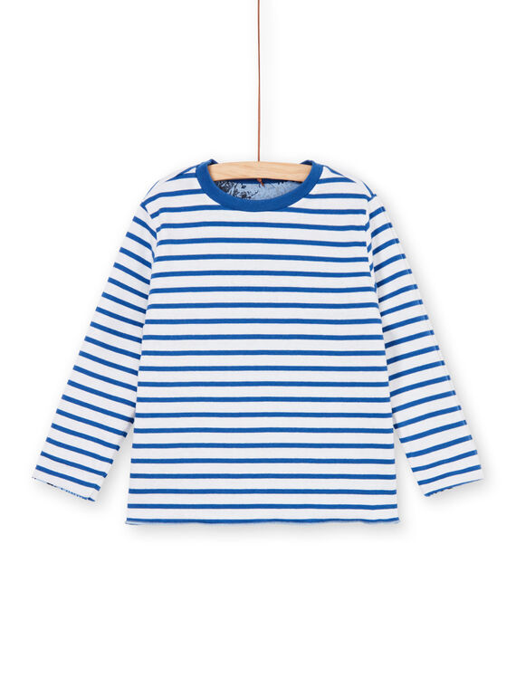 Reversible blue and white T-shirt - Child Boy LOBLETEE1 / 21S902J1TMLC208