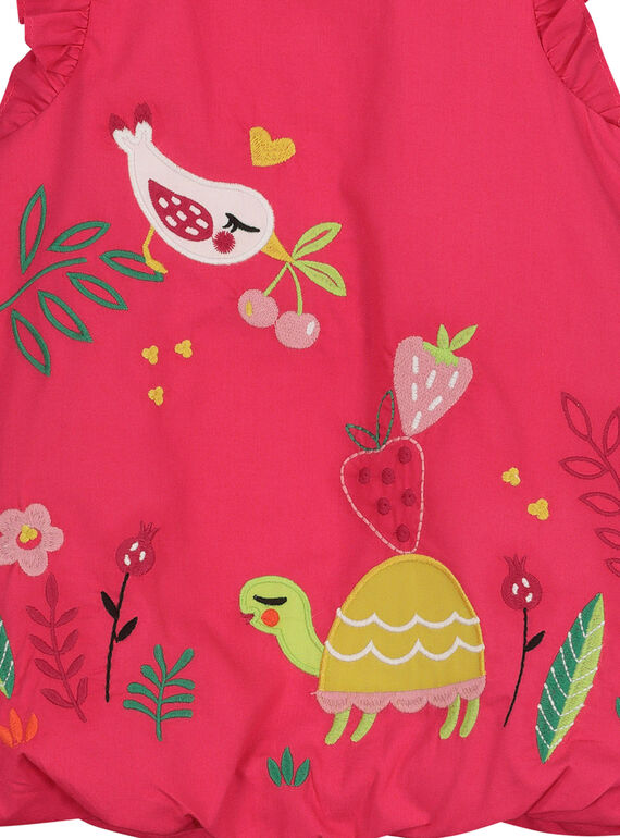 Baby girls' bouffant poplin dress FIYEROB3 / 19SG09M3ROB304