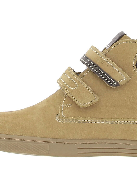 Boys' leather boots DGBOOTBAS / 18WK36T3D0D804