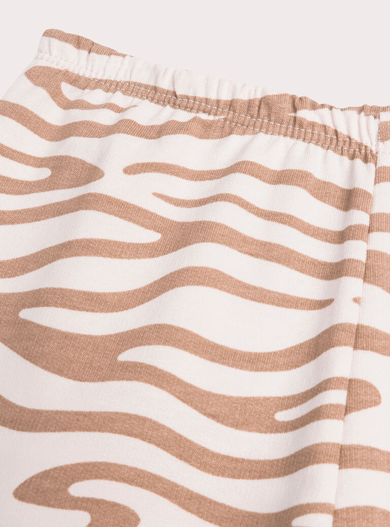 Girls' plain ecru pyjamas WEFAPYJTIG / 25SH1194PYJ114