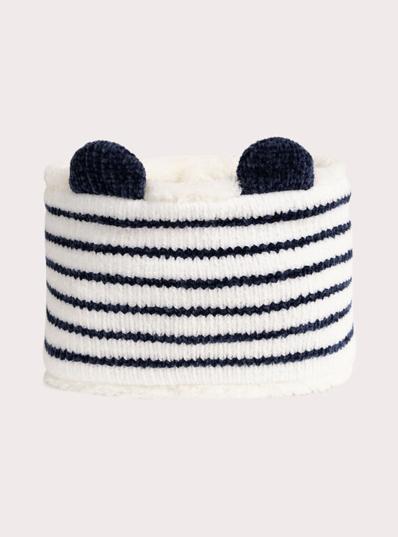  Navy striped snood for baby boy  VYUGROSNO / 24WI10M1SNO001