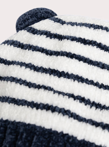 Navy striped hat for baby boy  VYUGROBON3 / 24WI10M1BON001