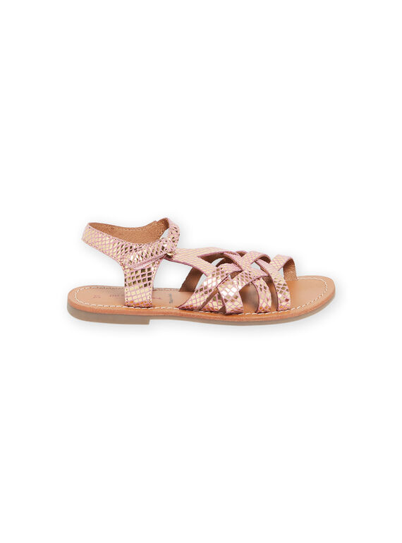 Pink leather sandals RASANDECAIL / 23KK3569D0E030