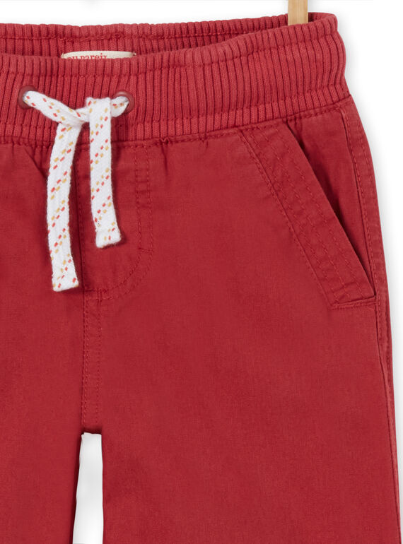 Red Cargo Pants - Child Boy LOROUPAN / 21S902K1PANF506