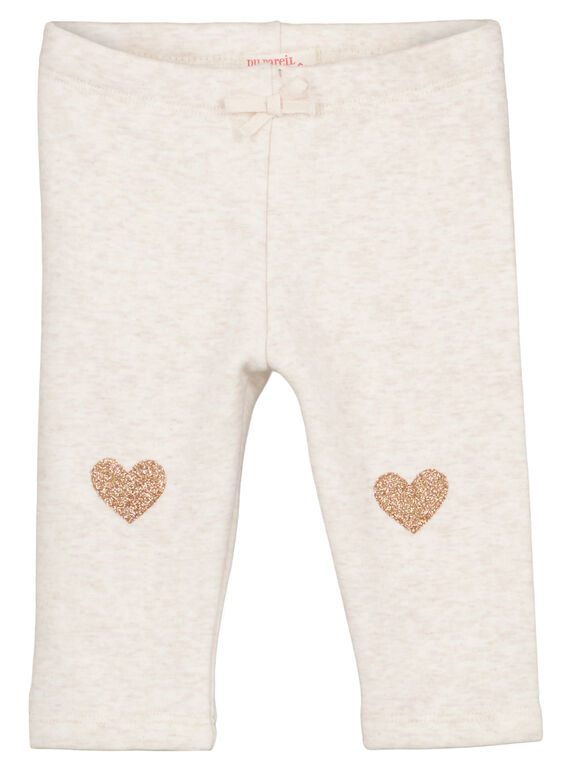 Heathered off white pants GIJOPANDOU1 / 19WG0932PAN006