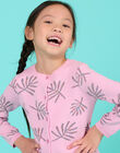 Child girl pink leaf print cardigan NAFICAR / 22S901U1CARD303