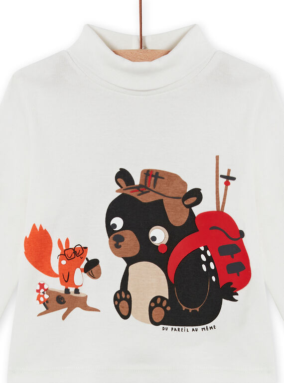 Baby boy's ecru teddy bear and squirrel underpants MUFUNSOUP / 21WG10M1SPL001