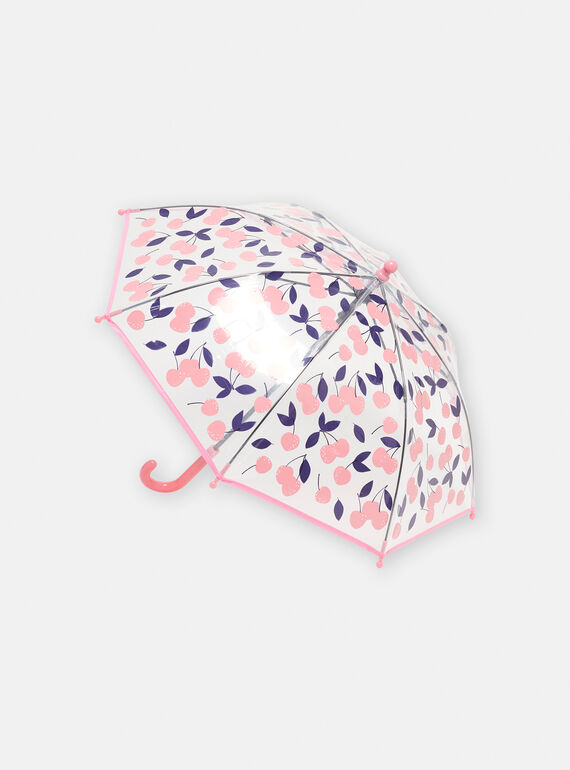 Girl's cherry print transparent umbrella SYAPAPLUIE / 23WI01G1PUID332
