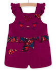 Baby girl's purple overalls and velvet belt MIPASAC / 21WG09H2SAL712