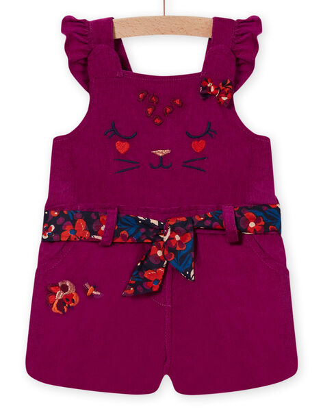 Baby girl's purple overalls and velvet belt MIPASAC / 21WG09H2SAL712