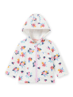 Baby girl grey floral sweater MIPLAHOJOG / 21WG09O1JGHJ920
