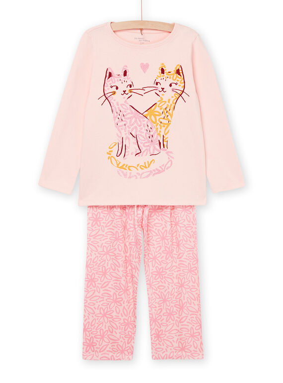 Pajamas with cats and flowers print REFAPYJCAT / 23SH11D7PYJ321
