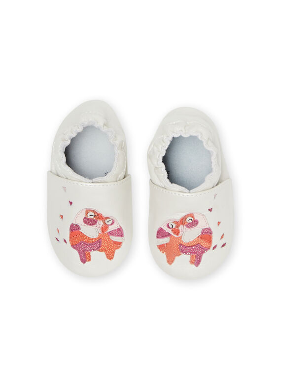 Baby girl white bird slippers NICHOSBIRDS / 22KK3721D3S000
