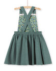 Girl's khaki overalls dress MAKAROB4 / 21W901I4ROB626